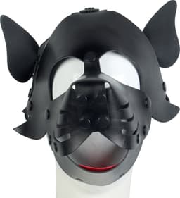 Banoch | Honden masker Doggy | zwart imitatie leer | Bondage | Puppy Play — thumbnail 2