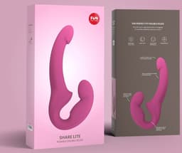 Fun Factory - Share Lite  - Double Dildo - Blackberry Paars - Strapless Strap-on dildo - NIEUW! — thumbnail 5