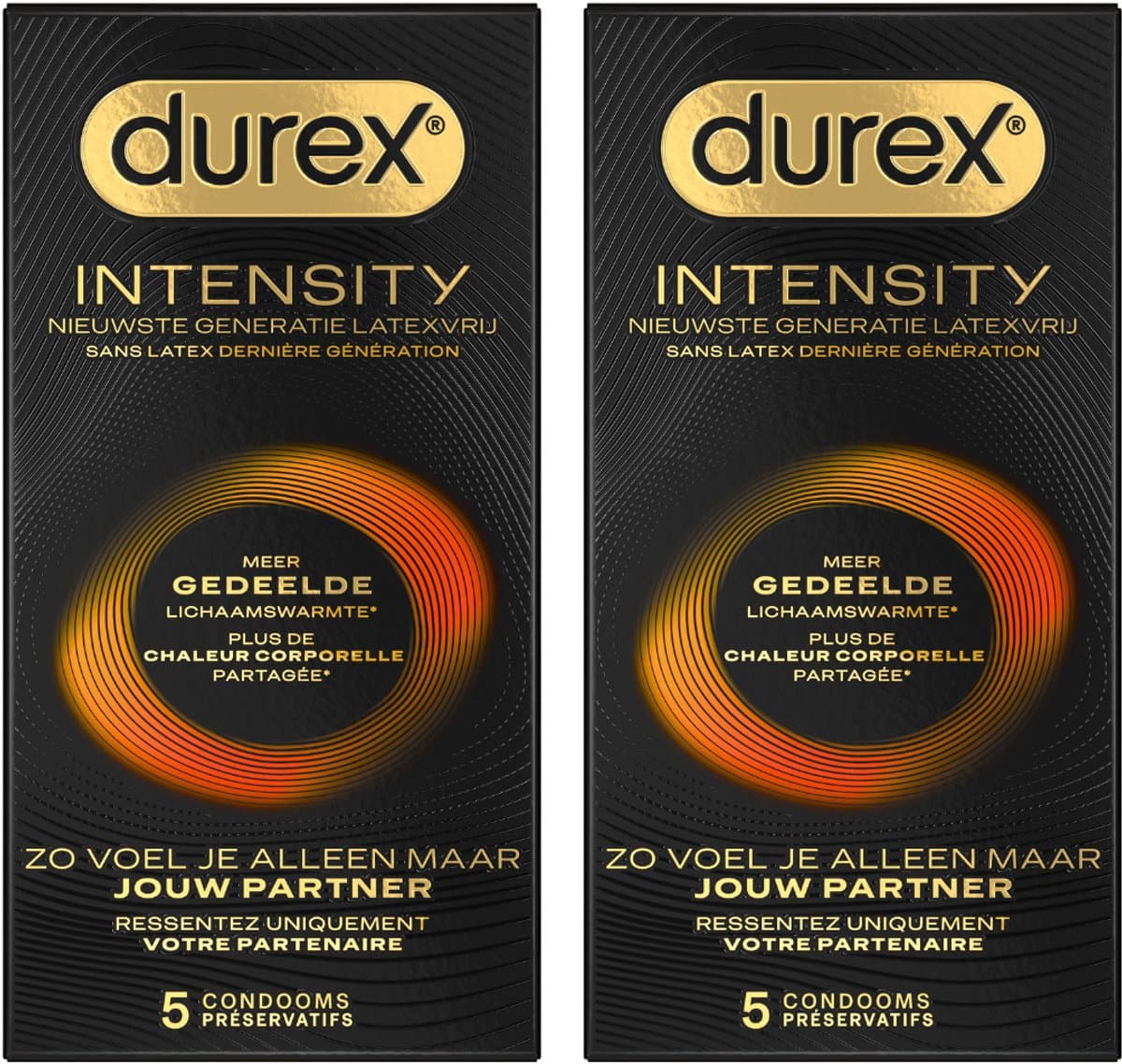 Durex Condooms Intensity 5st - 2 Stuks - Voordeelverpakking — afbeelding 1