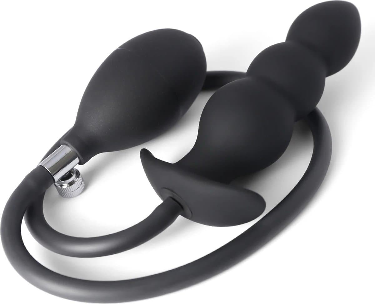 Buttplug - Buttplugs - Buttplug opblaasbaar - Prostaat Massage - Anaal plug - Zwart — afbeelding 1