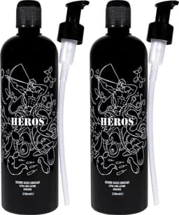 Heros Siliconen Glijmiddel inclusief DOSEERPOMP - 2x 200ml | NIEUW! — thumbnail 2