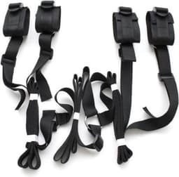WiseGoods - Erotische Handboeien Seks - BDSM - Erotiek Toys - Seksspeeltjes - Verstelbare Bed Handboeien - Sex Toy - Zwart — thumbnail 4