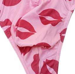 LekkerStout Heren String Kusjes-Print - Roze/Rood - Sexy Herenondergoed - Maat L | ( LS246 ) — thumbnail 2