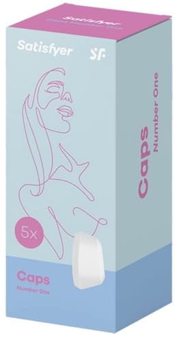 Opzetstukken voor Satisfyer 1 Next Generation | huidvriendelijk siliconen | wit | 5 stuks — thumbnail 3