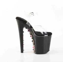 Pleaser - XTREME808PYRS Sandaal met enkelband, Paaldans schoenen - US 8 - 38 Shoes - Transparant/Goudkleurig — thumbnail 5
