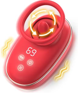 PureVibe® Evoque 3-in-1 Likkende Luchtdruk Vibrator voor Clitoris - Sex Toys voor Vrouwen - Vibrators voor vrouwen - Sekspeeltjes - Cadeau voor Koppels | Deep Red — thumbnail 1