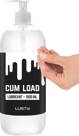 Lusty Cum Load Sperma Glijmiddel - 1000 ml - Nieuwe Formule -Hybride Glijmiddel - Op Water- en Siliconenbasis — thumbnail 1