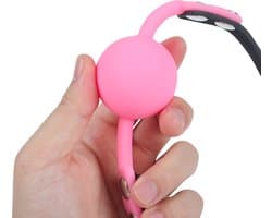 Banoch - Ballgag siliconen met verstelbare band - Roze - Bal ∅ 4 cm - bondage