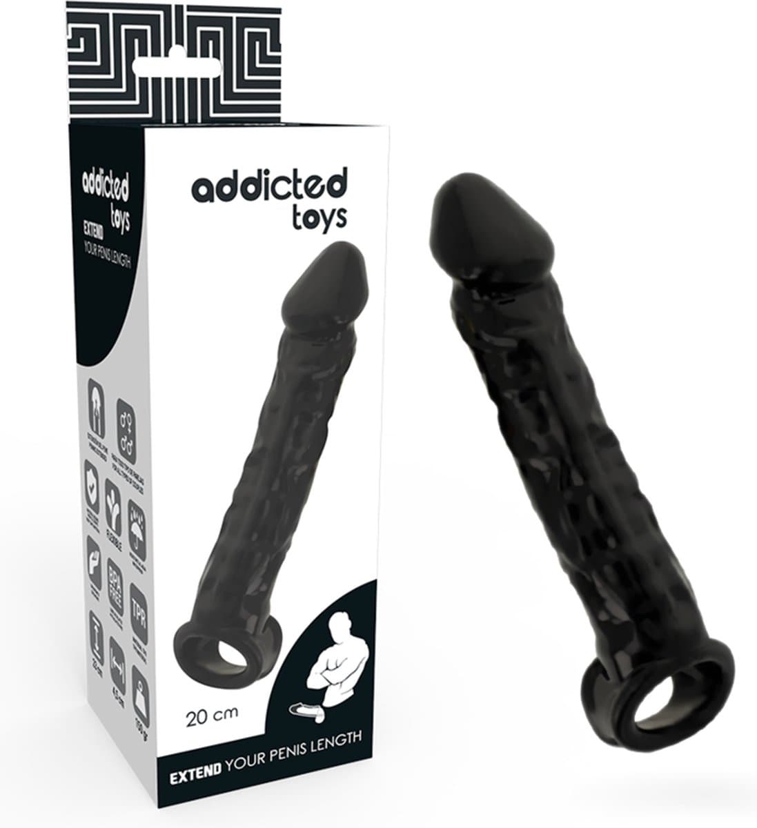 ADDICTED TOYS | Addicted Toys Dong Extension Black | Penis Extender | Sex Toy for Couple | Sex Toy for Man — afbeelding 1