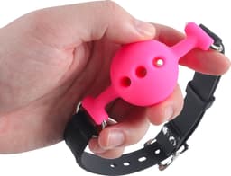 Banoch - ballgag siliconen small - roze Ø 3,5 cm - bdsm — thumbnail 1