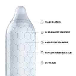 LELO HEX Respect – Ultradun Condooms – XL-formaat – Luxe – Glijmiddel – 36-Pack — thumbnail 2