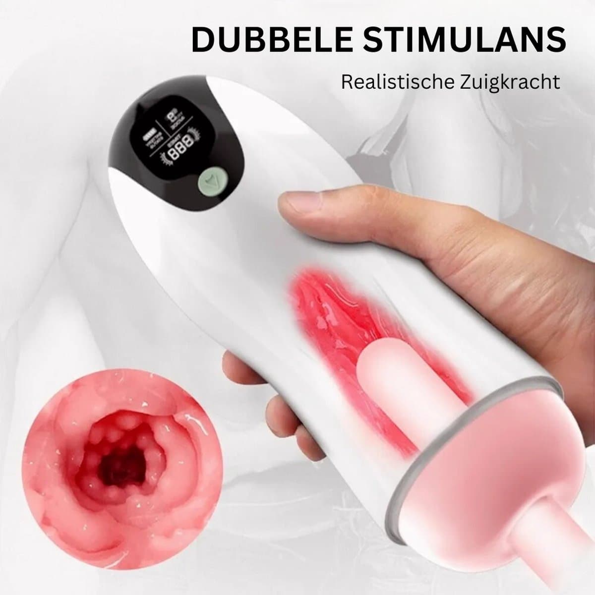 Sex Toys voor Mannen - Masturbator voor Man - Blow Job Stimulator - PocketPussy - Deepthroat - Mastrubator Elektrisch - Incl Koptelefoon met Kreungeluid — afbeelding 1