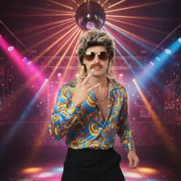 Retro 5-delige Carnavalskostuum Set voor Mannen met Vokuhila Perkament — thumbnail 3