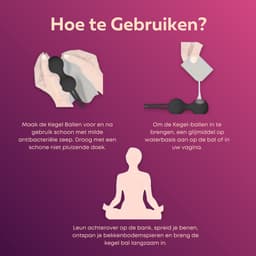 Quick Relief Kegel Balls™ - Bekkenbodemtrainer voor vrouw - Vaginale balletjes - Geisha ballen - Kegel Balls met 3 verschillende gewichten — thumbnail 4