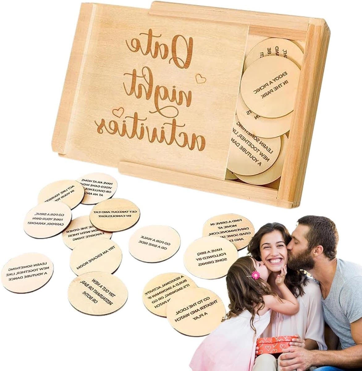 Date-avond Ideeënbox - Romantische Spellen - Relatie Versterken - 52 Unieke Activiteiten - 11 x 11 x 3 cm — afbeelding 1