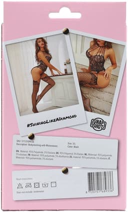 Snapshot - #shininglikeadiamond - Bodystocking met Strass - One Size - Zwart — thumbnail 2