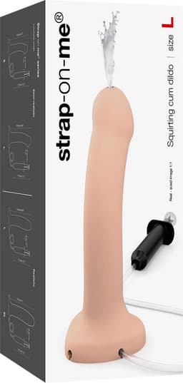 Strap-on-Me - Squirting Cum Dildo - Realistiche Spuitende Dildo - Lichte Huidskleur XL — thumbnail 2