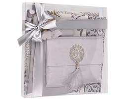 Islamitische geschenkset - Gebedspakket - Spirituele viering - Compleet met Yaseen boek - 27x27x3 cm doos - Grijs