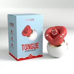 STHER – 3 in 1 Clitoris Stimulator met Tongbeweging – Incl 250ml Waterbasis - Vibrators voor vrouwen & Sex Toy – 10 Standen – Oplaadbaar & Waterproof – Rood — thumbnail 12