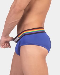 Barcode Berlin Multipack 1x Backless Brief Pride Royal + 1x Pride Harness White - MAAT XL - Erotisch Heren Ondergoed - Slip voor Man - Sexy mannen Slip — thumbnail 2
