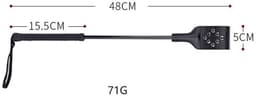 BDSM Tikzweepje met Studs - Spanking Paddle 48 cm - Sex Toys voor Koppels - Erotische Zweep PU Leer — thumbnail 4