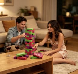La Tour du Plaisir – jeu de défis coquins pour couples – tour en bois – 54 blocs – soirée romantique et amusante — thumbnail 8
