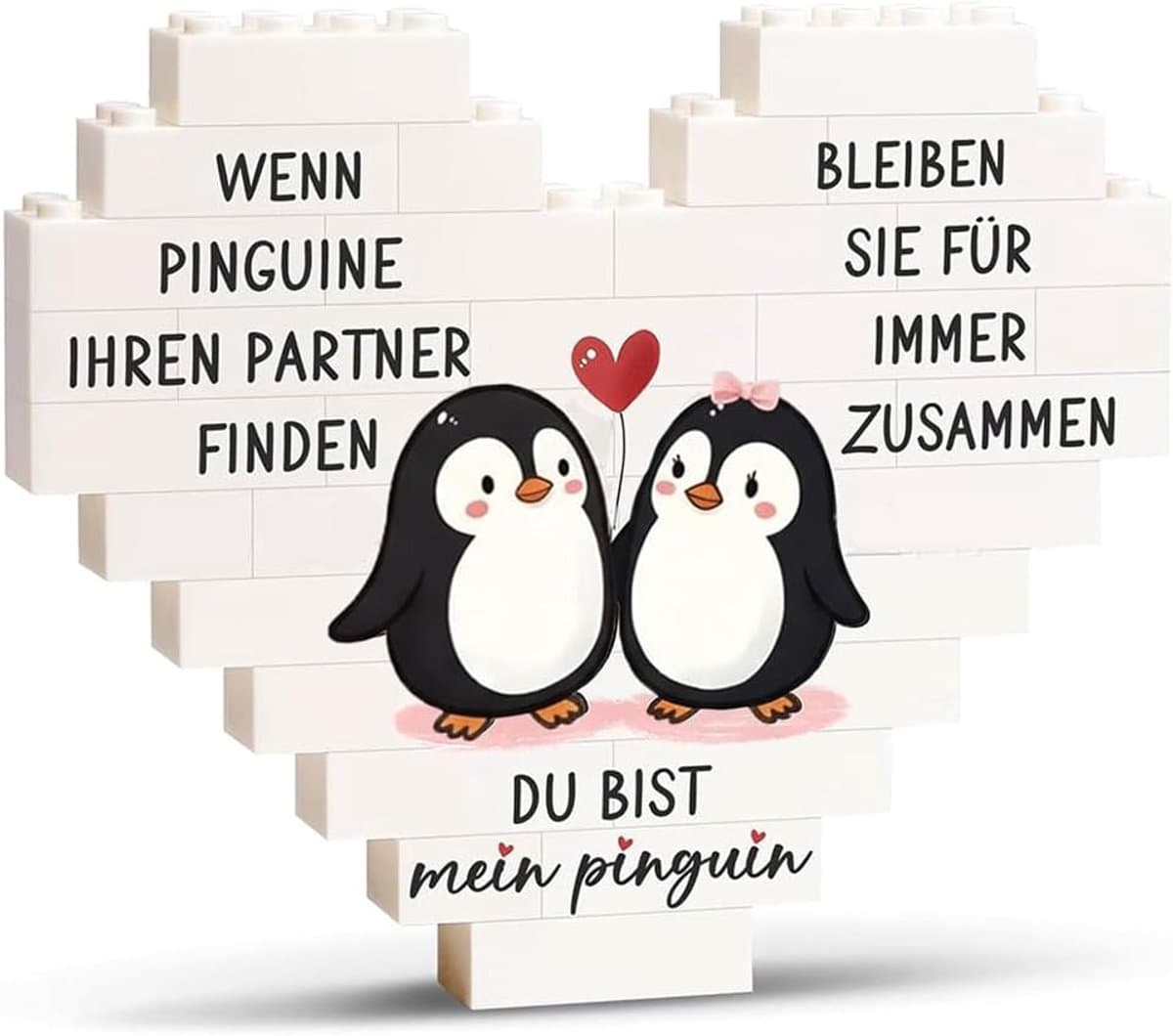 Liefdespuzzel - Hartvorm Decoratie - Romantisch Cadeau - Speels Modern Design - 40x60mm — afbeelding 1