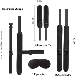 DOWO® - BDSM Extreme Bondage Set - SM Handboeien - Enkelboeien - Halsband - Blinddoek - Sex Toys voor Koppels - Seksspeeltjes voor vrouwen - Sex Pakket en Toys - 9 Delig — thumbnail 3