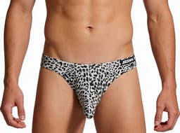 Heren slip luipaard - Gesloten slurf - Erotische string - Pouch — thumbnail 4