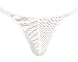 Barcode Berlin Thong Lor White - MAAT M - Erotisch Heren Ondergoed - String voor Man - Sexy mannen String