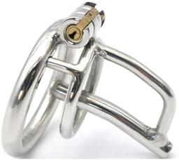 Peniskooi met dilator en slot - Metaal - ring 45mm - dilator 8mm - Incl. sleutels — thumbnail 4