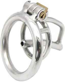 Peniskooi met dilator en slot - Metaal - ring 45mm - dilator 8mm - Incl. sleutels — thumbnail 5