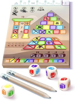 Anubixx Dobbelspel - Pyramide Bouwen Spel - Gezellige Spelavond - Iedereen Bouwt Mee - 10 x 25 x 134 cm — thumbnail 2