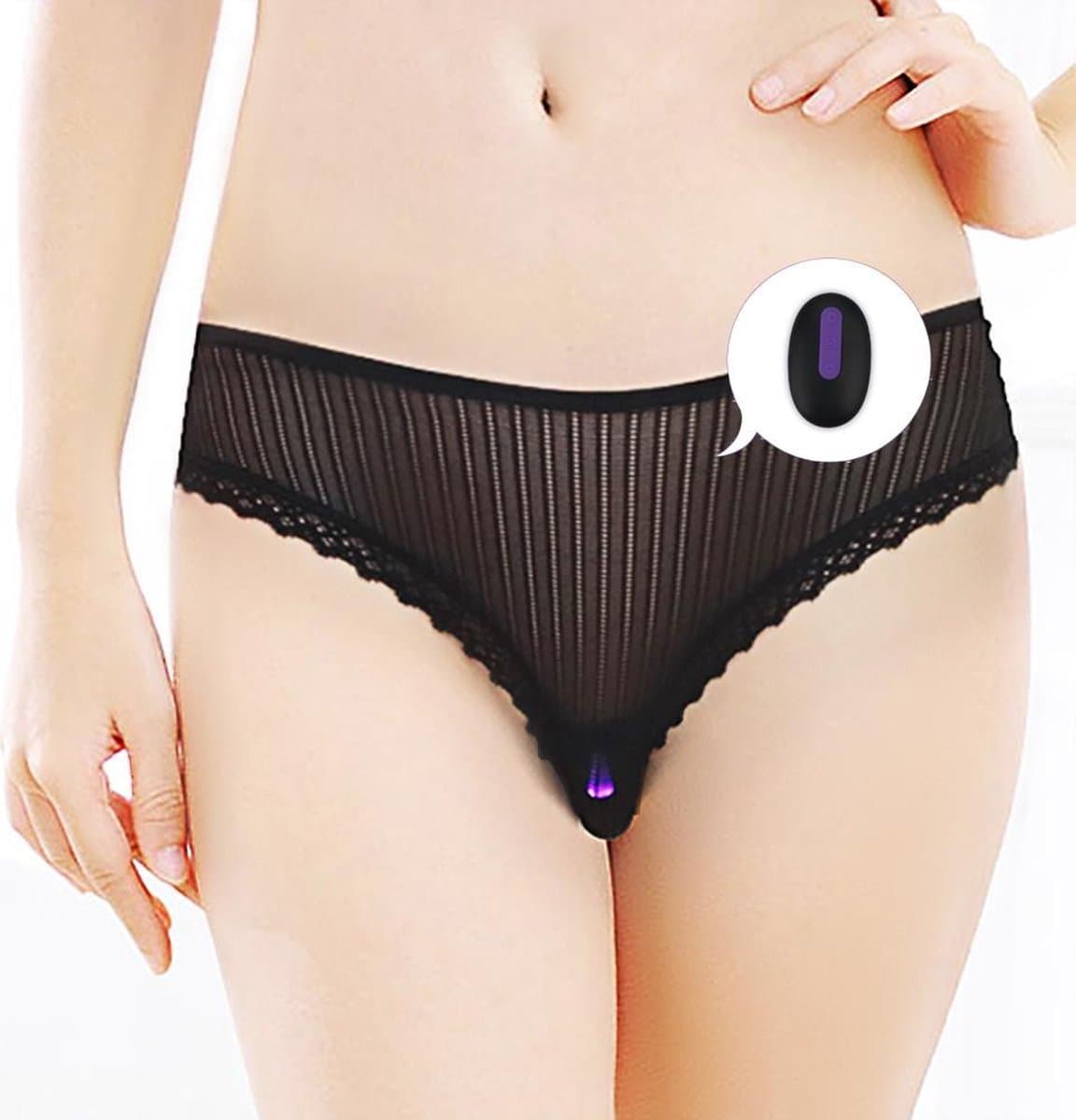 LOVETOY Sexy Kanten Slip met Verborgen Vibratie - Draadloze Afstandsbediening - USB Oplaadbaar - Discrete Stimulatie - Spannend Love Toy voor Koppels — afbeelding 1