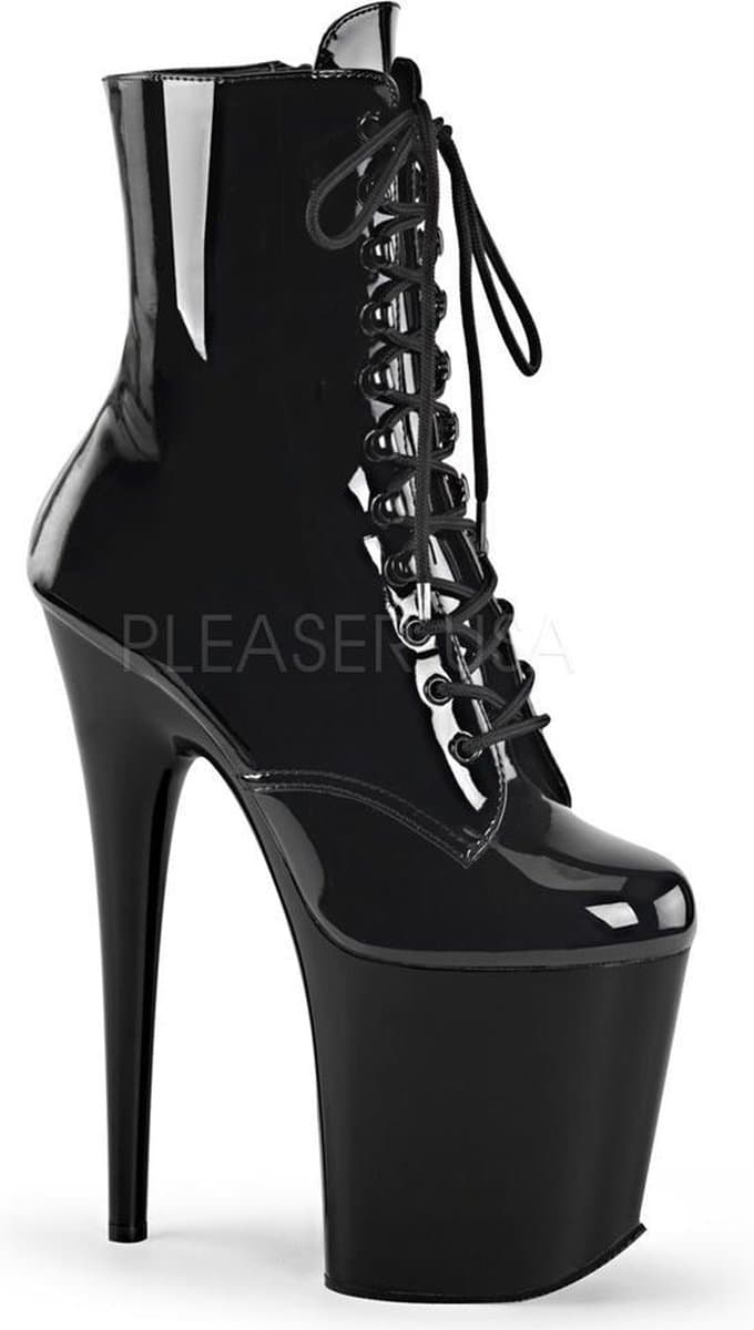 Pleaser - Flamingo-1020 Plateau Laarzen, Paaldans schoenen - Paaldans schoenen - 35 Shoes - Zwart — afbeelding 1
