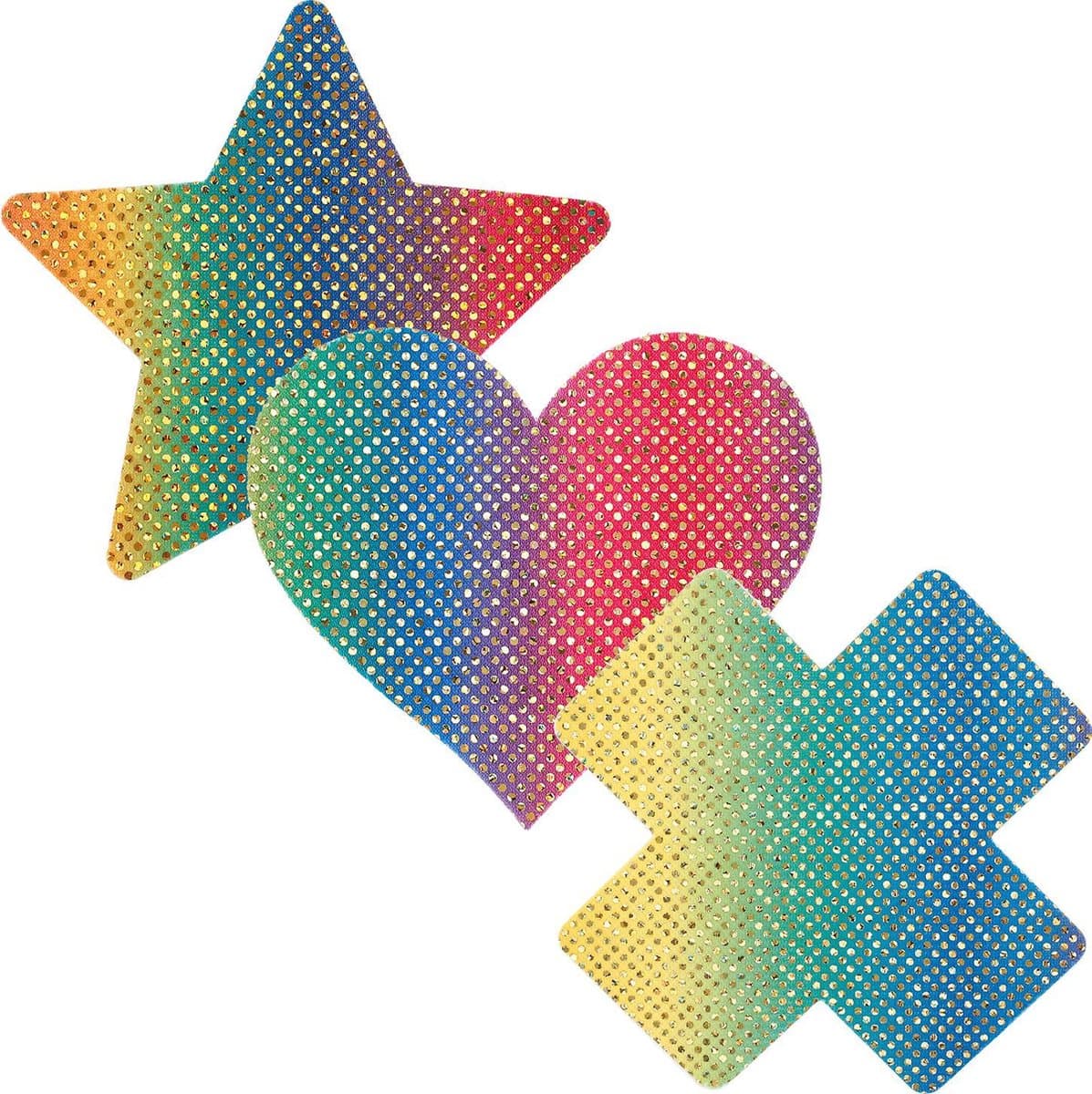 Banoch | Tepelstickers - trio rainbow - 3 x 2 — afbeelding 1