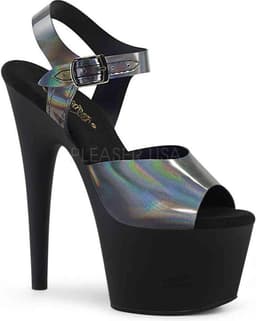 Pleaser - ADORE-708N-DT Sandaal met enkelband, Paaldans schoenen - Paaldans schoenen - 35 Shoes - Zwart/Multicolours — thumbnail 1