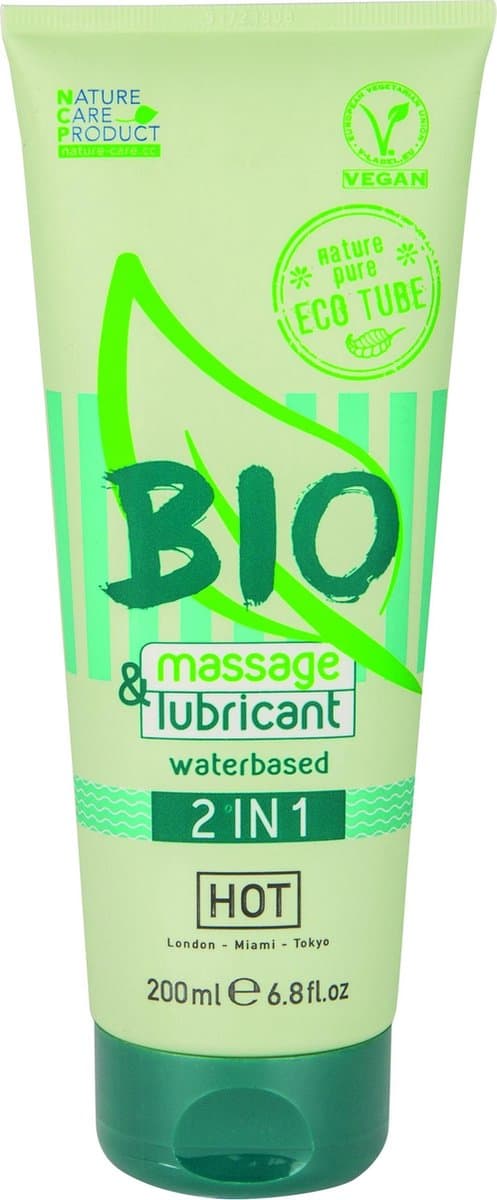 Hot Bio 2 In 1 Waterbasis Glijmiddel En Massagegel — afbeelding 1