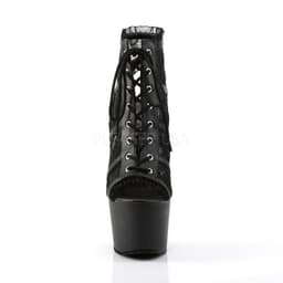 Adore-796LC plateau peeptoe enkellaars met kant en stiletto hak zwart - (EU 38 = US 8) - Pleaser — thumbnail 3