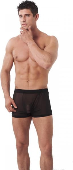 Sexy transparant herenshirt - zwart - maat S/M — thumbnail 4