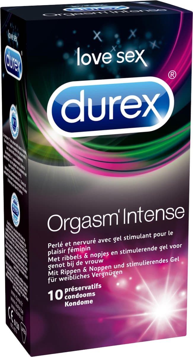 6x Durex Condooms Orgasm' Intense - 10 stuks — afbeelding 1