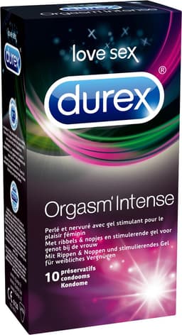 6x Durex Condooms Orgasm' Intense - 10 stuks — thumbnail 1