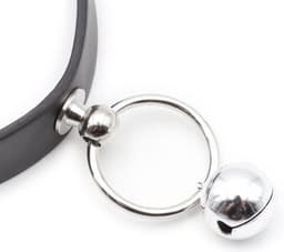 Banoch - Catbell Collar simple black - Zwart pu leer - bdsm - halsband — thumbnail 6