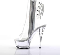 Pleaser - KISS-1018C Plateau Laarzen - US 5 - 35 Shoes - Transparant — thumbnail 3