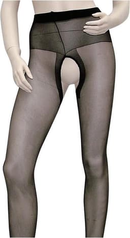 Cottelli Collection – Open Kruis Panty met Versterkte Taille Band voor een Sensuele Uitdaging – Maat S – Zwart — thumbnail 7