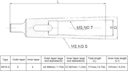 Schachtadapter, Hoge Nauwkeurigheid MT5 MT4 Adapter Reducerende Boorhuls 50HRC Hardheid Reducerende Boorhuls Voor Draaibankfrezen, Boorfrezen Saaie Draaibanken — thumbnail 4