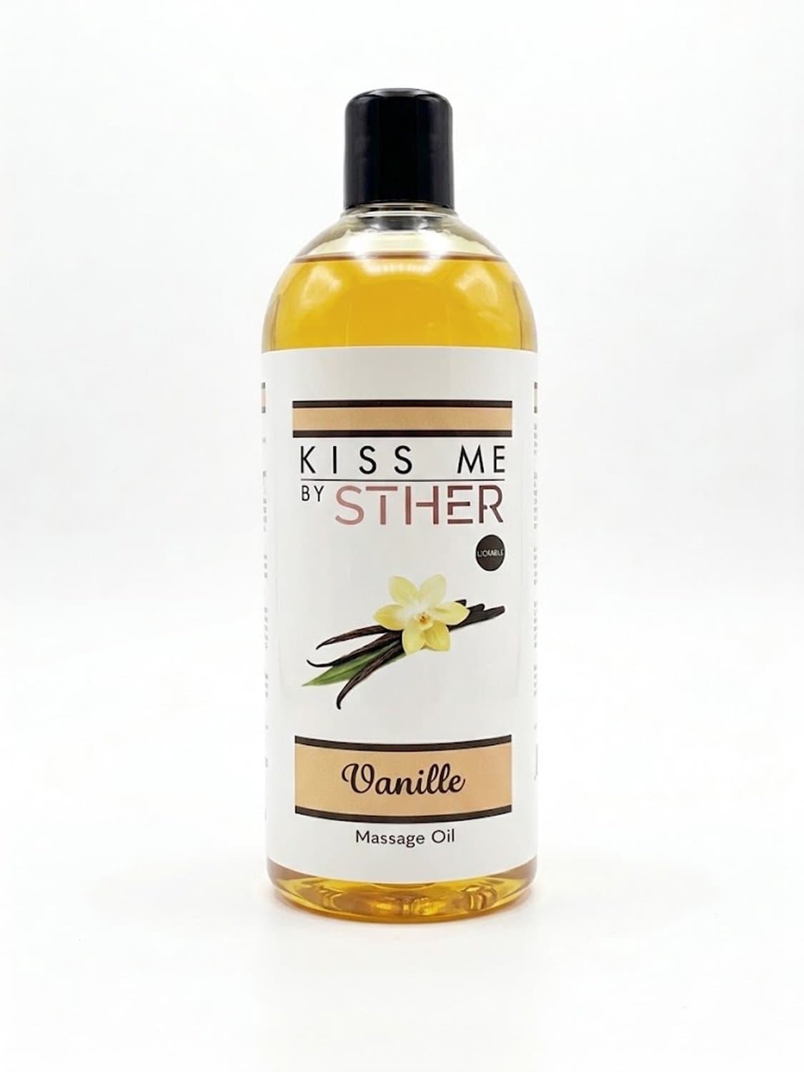 Sther Premium Massageolie - Vanille - 500ml - Natuurlijk Glijmiddel op Oliebasis - Met Avocado-olie - Langdurig Glijvermogen — afbeelding 1