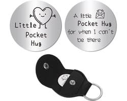 CREATCABIN 'Pocket Angel', 'Pocket Hug', muntje, lange-afstandsrelatie, cadeau, dubbelzijdig, inspirerend cadeau voor vrienden, vrouwen, mannen, beste