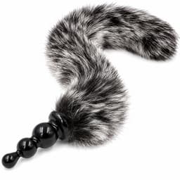 Zachte Buttplug met zachte lange Staart - 6 CM plug - Buigbaar - anus - anaal - kont - tail — thumbnail 2