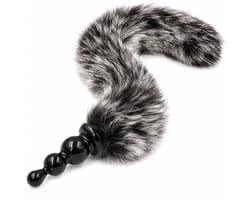 Zachte Buttplug met zachte lange Staart - 6 CM plug - Buigbaar - anus - anaal - kont - tail